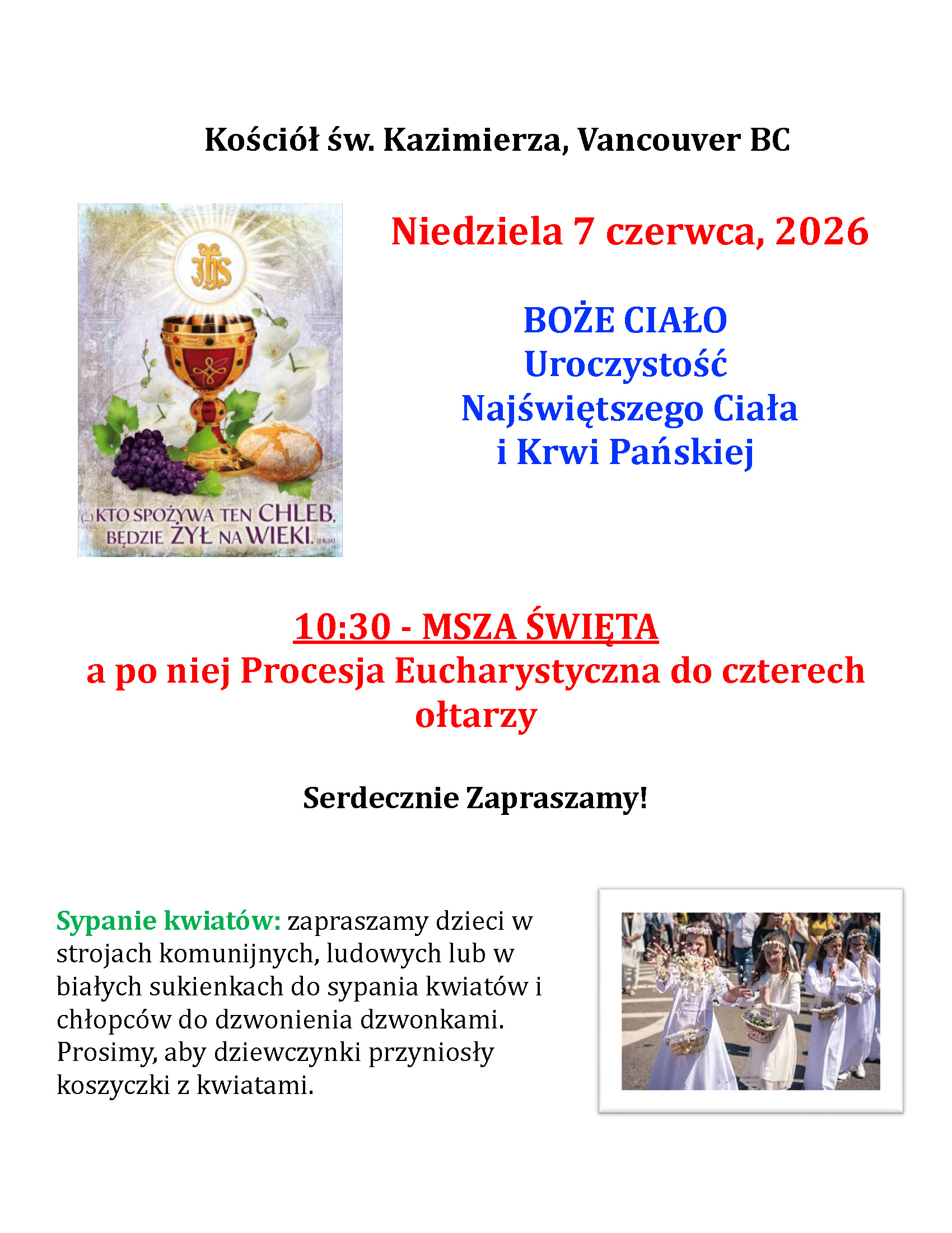 Boze Cialo 2026 Event